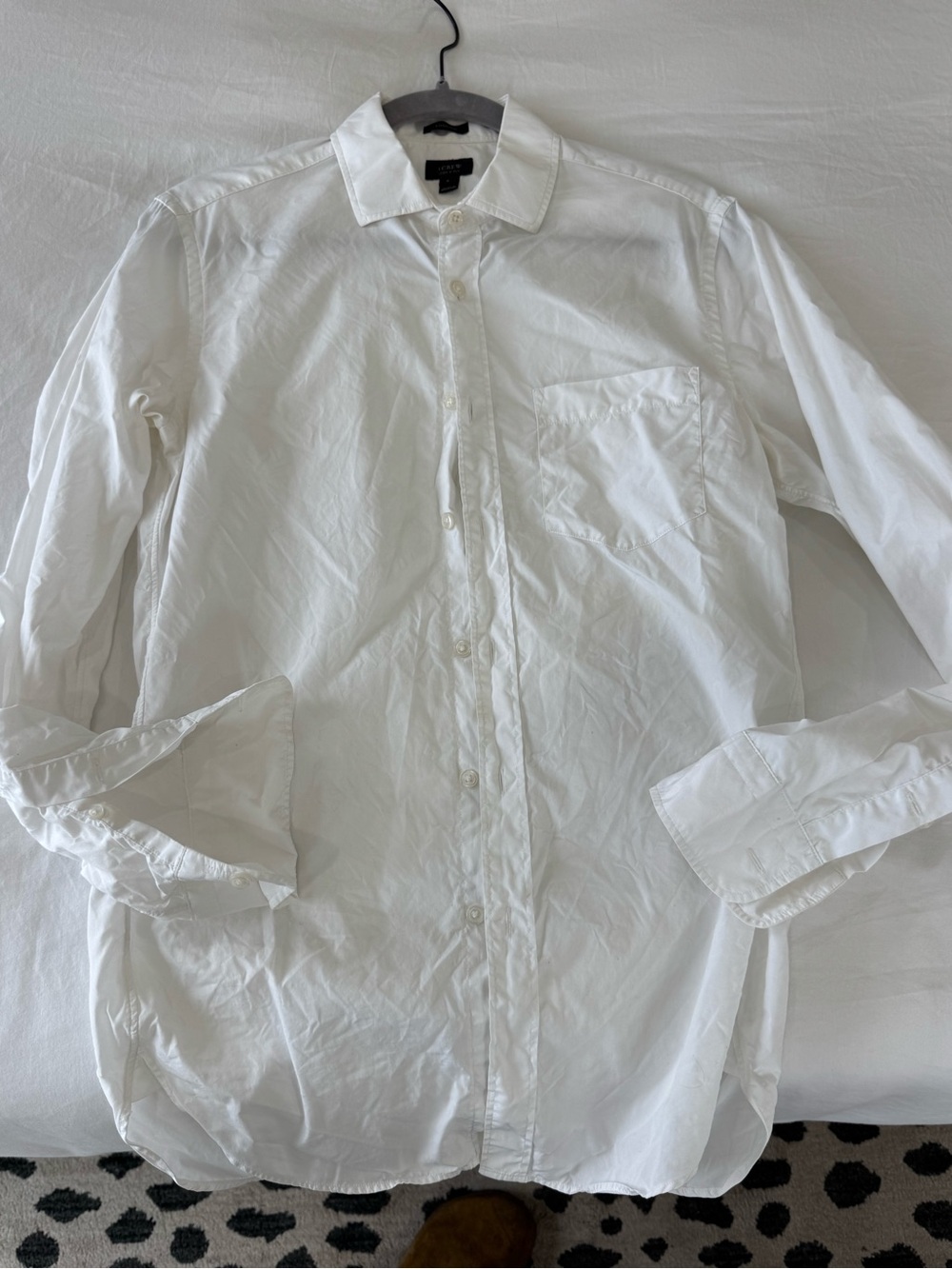 J. Crew Men's White Ludlow Suit Button-Up